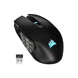 CORSAIR SCIMITAR ELITE WIRELESS MMO Gaming Mouse - 26.000 DPI - 16 Programmierbare Tasten - Bis zu 150 Stunden Akkulaufzeit - iCUE-Kompatibel - PC, PS5, PS4, Xbox - Schwarz