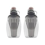 ZOYDP 2 Stück Trinkflasche Laufen, 250ml Trinkflasche zum Joggen, Sporttrinkflasche trinkflasche Klein, Wasserflaschen mit Klipp zum Einhängen, Auslaufsichere Laufflasche zum Laufen, Wandern, BPA-Frei