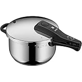 WMF Perfect One Pot Schnellkochtopf Induktion 4,5l, Dampfkochtopf, großes Kochsignal, 2 Kochstufen, abnehmbarer Deckelgriff, Cromargan Edelstahl