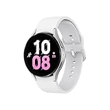 Samsung Galaxy Watch5 Smartwatch, Gesundheitsfunktionen, Fitness Tracker, ausdauernder Akku, Bluetooth, 44 mm, Silver inkl. 36 Monate Herstellergarantie [Exklusiv bei Amazon]