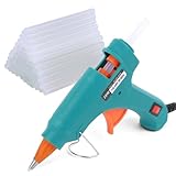 VFANDV Feuerfest Heißklebepistole, Heißklebepistole mit 60pcs Heißklebesticks, 20W Klebepistole Kabellos Hot Glue Gun Heißklebepistole 7mm für DIY Kunst