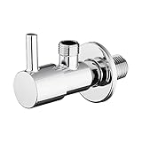 GRIFEMA COMPLENTOS-G151 | Eckregulierventil mit Griff 1/2', Wandanschluss mit 3/8' Armaturenanschluss,für Ausgußbecken, Waschtisch | Eckventil 3/8 Zoll, für Ausgußbecken, Haushalt, Messing
