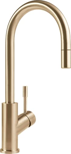 Villeroy & Boch Umbrella Flex | Hochdruck | Einhand-Küchenarmatur mit herausziehbarer Handbrause | Gold | 92540003