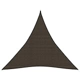 CIADAZ Sonnensegel, 160 g/m², Braun, 3,6 x 3,6 x 3,6 m, HDPE, UV-Schutz, Sonnensegel für Patio, UV-Schutz, Sonnensegel für Patio