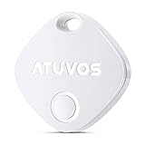 ATUVOS Schlüsselfinder Keyfinder 1 Pack, iOS Smart Tracker Tag Kompatibel mit Apple Wo ist? APP (iOS NUR, Android Not Supported), Bluetooth Finder für Key, Gepäck, Koffer, Taschen, Austauschbarer Akku