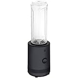 WMF Küchenminis Smoothie-to-go, Mini Standmixer mit zwei Mix-/Trinkbehältern 0,6l, Mixer Hochleistungsmixer 300 W, edelstahl matt, schwarz