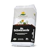 Sonnenerde Bio Schwarzerde 20 L – Fruchtbare Pflanzerde mit Pflanzenkohle | Ideal für Gemüse, Kräuter & Obst | Hochwertiger Bio-Kompost | Made in Austria