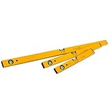 STABILA CLASSIC SET 70, 3-teiliges Wasserwaagen-Set: 100 cm, 60 cm, 40 cm, leichtes Alu-Profil, Made in Germany, Gelb