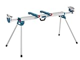 Bosch Professional Arbeitstisch für Kapp- und Gehrungssägen GTA 3800 (1.578 mm Länge, 824 mm Höhe, Gewicht 22,3 kg, inkl. Maschinenhalter, Schraubschlüssel, Werkstückauflagen)