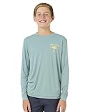 Rip Curl Jungen Icons Surflite UPF 50 Long Sleeve Sun Protection Rashguard Rash-Guard-Shirt, Blue Lagoon, 8