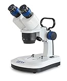 Kern OSE 421 - Stereomikroskop in robuster, ergonomischer Ausführung, ideal für Werkstätten, Schulen und Ausbildung, Tubus: Binokular, Okular: WF 10x ˜ 20 mm, Objektiv: 2x / 4x, Beleuchtung: 1W LED (A