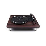 ZJFHEYUO Plattenspieler, Vintage-Plattenspieler, 3-Gang-Bluetooth-Vinyl-Player, Plattenspieler mit integriertem Stereo-Lautsprecher, AM/FM-Funktion und Aux-In- und Cinch-Ausgang,