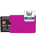 AntiSpyShop RFID Schutzhülle, TÜV geprüft, NFC Blocker - Kreditkarte, Bank EC Karte Abschirmung (Pink)