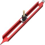 Vootnifig Konturenlehre aus Aluminiumlegierung mit verstellbarem Stifthalter, 300 mm Anreißlineal für Flieseninstallation, Laminieren, Teppichschneiden