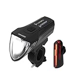 ADDVIEW Fahrradlicht-Set Starlight – StVZO zugelassen, 70 Lux LED Frontlicht & Rücklicht mit USB-C, Akku betrieben, IP65 wasserdicht, 170m Reichweite, Auto-Modus, Aufwachfunktion, Fahrradbeleuchtung S