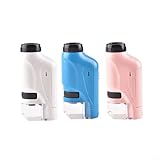 Innovatives Taschenmikroskop, leichtes Design, perfekt geeignet für wissenschaftliche Projekte von Kindern, mit Dual-Zoom-Funktion, Rosa