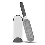 EasyGleam Fusselentferner mit Selbstreinigungsmechanismus - Wiederverwendbarer Tierhaarentferner Bürste - Lint Remover Fusselbürste für Sofa, Kleidung und Auto - Katzenhaarentferner - Grau