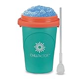 Magic Freez Slushy Maker - Becher mit Strohhalm und Löffel - Cup für Eis Selber Machen - Tragbarer Slush Machine fur Alle - Mixer (Grün)