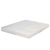 Ergonomische 7-Zonen Kaltschaummatratze mit H2 und H3 Härtegraden,20 cm Höhe,waschbarem Bezug mit Rundum-Reißverschluss,druckentlastendem Komfortschnitt,rutschhemmender Unterseite (Weiß,180x200cm)
