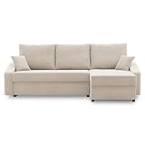 Ecksofa Dorma mit schlaffunktion, einfacher Aufbau, modernes Design, polstermöbel. Schlafcouch zum Wohnzimmer. Widerstandsfähiges, Minimalistisches Design (POSO 100)