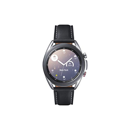 Samsung Galaxy Watch3, runde Bluetooth Smartwatch für Android, drehbare Lünette, LTE, Fitnessuhr, Fitness-Tracker, großes Display, 41 mm, silber, inkl. 36 Monate Herstellergarantie [Exkl. bei Amazon]
