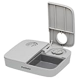 PetSafe Futterautomat für 2 Mahlzeiten, Haustiersicheres Design, Für trockenes Hunde und Katzenfutter, Grau, 1 Stück (1er Pack).