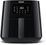 Philips Airfryer Essential XL Connected – 6,2 l, Smart WiFi connected (NutriU App), Alexa kompatibel, 7 Presets, Digital Display, Low Fat Fryer, Schwarz (HD9280/91)