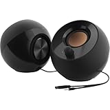 Creative Pebble - 2.0 USB-betriebene Desktop-Lautsprecher (Schwarz)