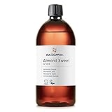 Naissance Natürliches Süßes Mandelöl (Nr. 215) 1 Liter – Vegan, Gentechnikfrei – Ideal zur Haar– und Körperpflege, für Aromatherapie und als Basisöl für Massageöle