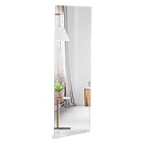 COSTWAY 110x38cm Ganzkörperspiegel Wandspiegel Türspiegel Hängespiegel Spiegel für Garderobe Schlafzimmer Wohnzimmer
