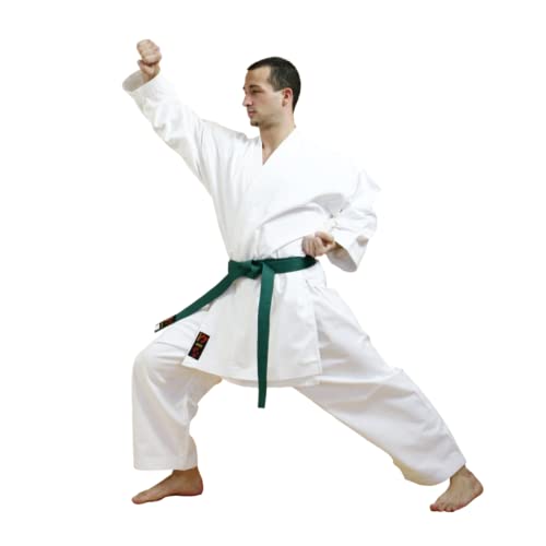 Chikara Karateanzug 9 OZ (Bushi) Kampfsportanzug Karate, Karateanzug Kinder, Karateanzug Herren, Karateanzug Damen, Karateanzug Anfänger, Karateanzug Fortgeschrittene, Karate Anzug Erwachsene (180)