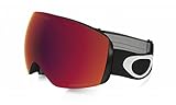 Oakley Skibrille Flight Deck SNOW XM, lens Prizm TORCH Iridium (Matte Black with white logo and black band), One Size, OO7064-39