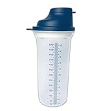 Tupperware Backen Mix-Fix 600 ml Shake-It dunkel blau transparent Shaker Mess- Mixbecher Shaky Quick-Shake Shake
