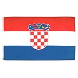 AZ FLAG - Flagge Kroatien - 90x60 cm - Kroatische Fahne 60 x 90 Cm Feiner Polyester - Flaggen