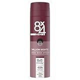 8X4 Men Million Nights Deospray, Deospray für Männer mit orientalischen Duftnoten, Deo ohne Aluminium (ACH) mit 48h zuverlässigem Schutz (150 ml)