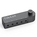Cubilux Passiv Audio Switcher, Bidirektional 1 auf 4 3,5mm Klinke Lautsprecher umschalter, 4-Kanal Stereo Aux Switch Selector für Kopfhörer PC Laptop Telefon Soundsystem