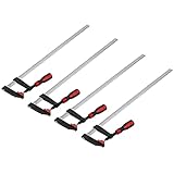 4 Stück Schraubzwingen 600mm, F Klemmzwinge Schraubzwinge Tiefspann, F Clamps Bar Klemm Zwinge Set Schnelle Rutsche DIY Holzbearbeitung Handwerkzeug Kit 80 * 600mm