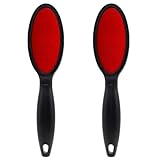 2 Stück Fusselbürste, Doppelseitige Velours Bürste zum Entfernen Haaren, Samt Fusselbürste Kleidung, Wiederverwendbare Fusselbürste für Kleidung, Sofas