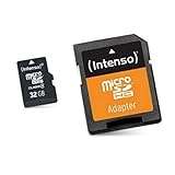 Intenso microSDHC 32GB Class 10 Speicherkarte inkl. SD-Adapter, schwarz