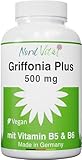 Nord Vital® Griffonia Plus - 500 mg Griffoniasamen mit natürlichem 5-HTP - Vitamine B5 und B6 - Serotonin Vorstufe - deutsche Produktion - Vegan