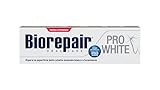 Biorepair, Pro White Zahnpasta, aufhellende Zahnpasta mit PVP-Polymer-Technologie, repariert Nagellack und Zahnstein für weiße und strahlende Zähne, ohne Fluor, 60 ml