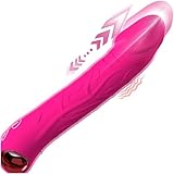 Dildo Vibrator Stoßfunktion, 2 in 1 G Punkt Vibration für Frauen, Sex Spielzeug für die Frau Paare Extrem, Realistischer Silikon Anal Dildo, Budoli Erotisches Sexspielzeug 10 Vibrationen & 3 Stöße