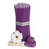 Ritualkerzen aus natürlichem Bienenwachs – 20 Stück – 16 cm – 7 Farben zur Auswahl – Ideal für Rituale & Meditation (Lila)
