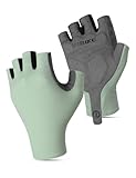 INBIKE Fahrradhandschuhe Herren Damen Sommer Halbfinger Rennrad MTB Handschuhe Radhandschuhe Kurz Atmungsaktiv Anti-Rutsch für Radfahren Sport Grün M