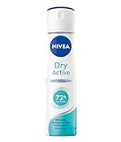NIVEA Dry Active Deo Spray (150 ml), Anti-Transpirant mit 72h Schutz und Dual-Active-Formel, Anti-Transpirant Spray mit femininem, frischem Duft