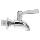 Hemobllo 1 Satz Getränkespender Ersatzteile Für Wasserspender Wasserhahn Für Teespender Getränkeflaschendüse Getränkehahn Ölspender Auslauf Wasserkrug Zapfen Abs Silver