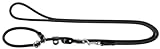 HUNTER Freestyle Retrieverleine, Tau, mit integrierter Halsung, robust, wetterfest, 1,0/260 cm, schwarz