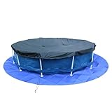 Rundes Pool-Pad | Außenpool-Auskleidung, runde Planen – Polsterplanen, verdicktes Tuch, robuster Schutz für Damen und Herren, Schwimmboden, Garten, Gras, Boot