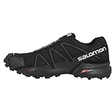 Salomon Speedcross 4 Damen Trailrunning-Schuhe, Aggressiver Grip, Präziser Fußhalt, Leichtgewichtiger Schutz, Black, 39 1/3
