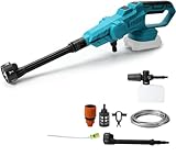 Akku Hochdruckreiniger, 80 BAR für Makita 18V Akku Tragbarer Hochdruckreiniger mit 6-IN-1 Düse, Bürstenloser Motor,380L/H(6.3L/min),für Auto, Terrasse, Rasen (Ohne Akku)